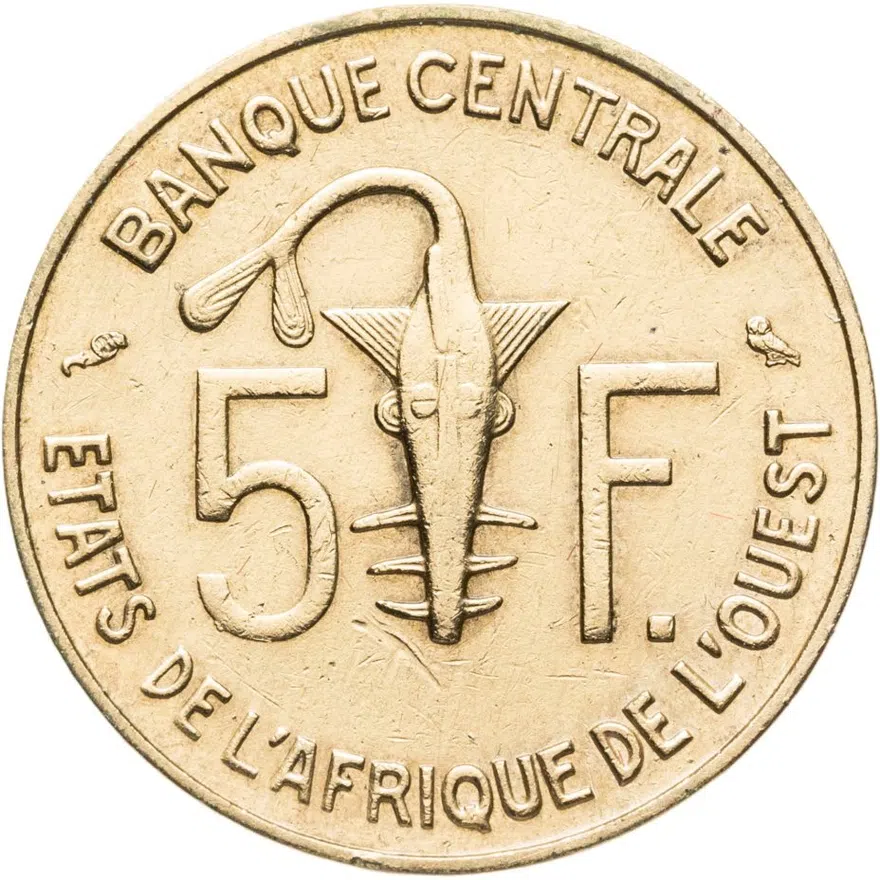 Западная Африка (BCEAO) 5 франков (francs) 1971
