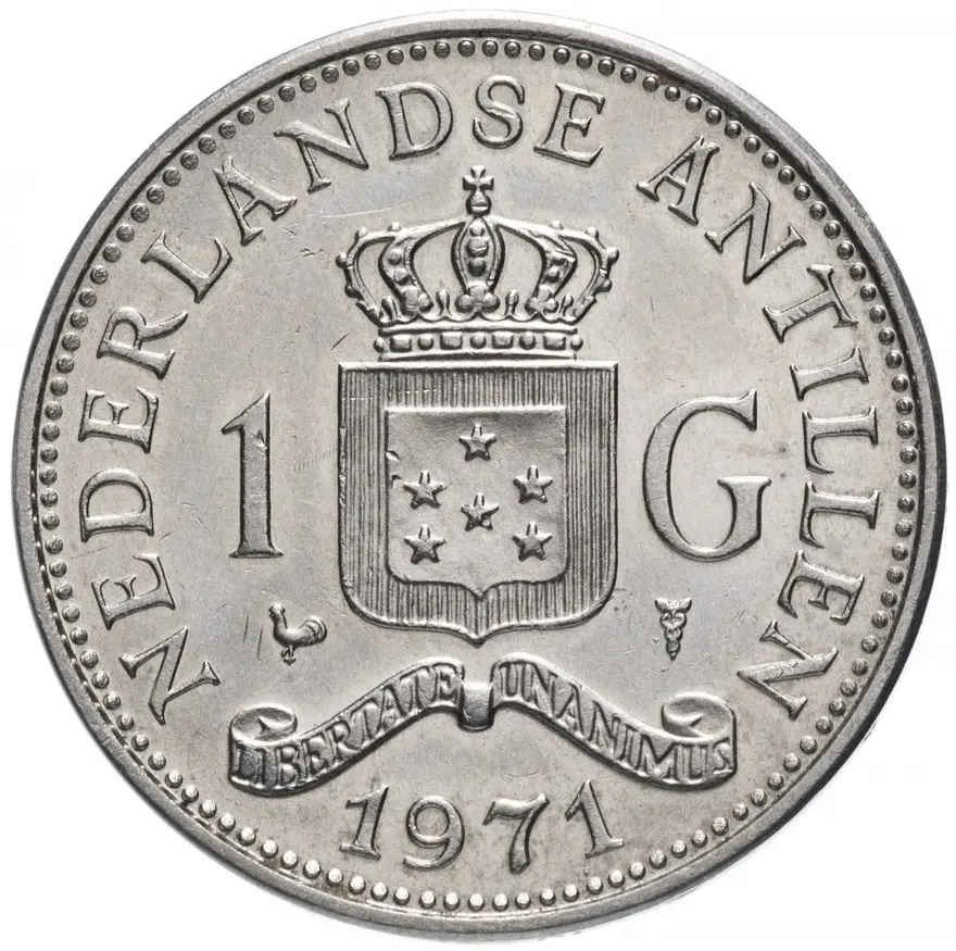 Нидерландские Антильские острова 1 гульден (gulden) 1971, реверс