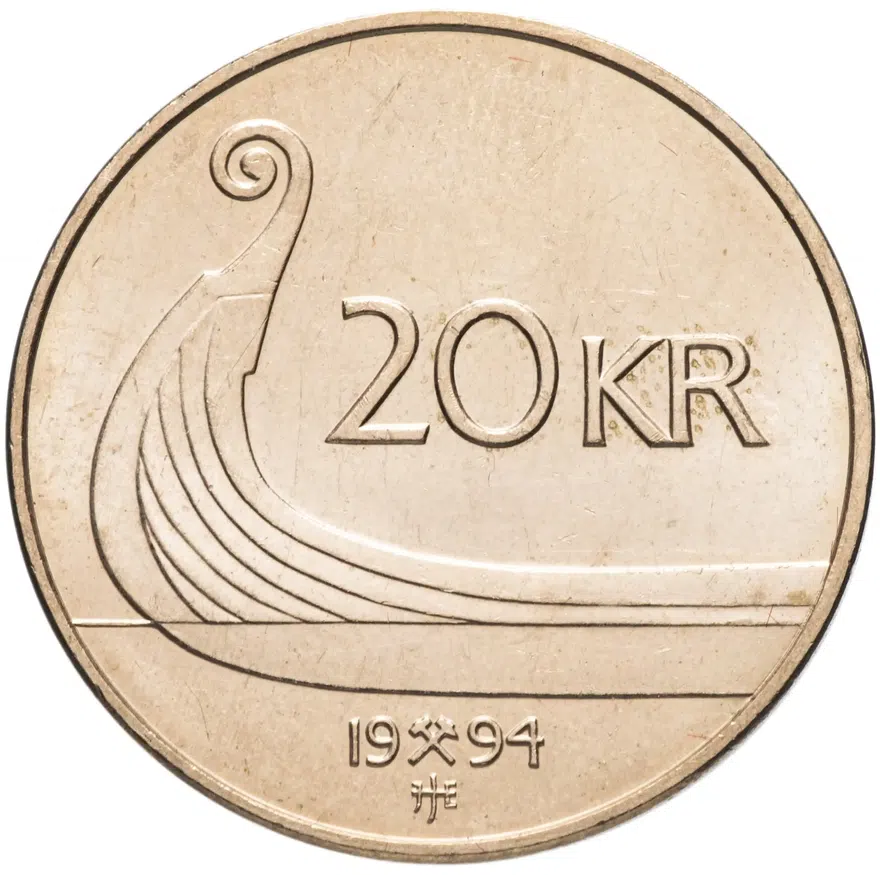 Норвегия 20 крон (kroner) 1994