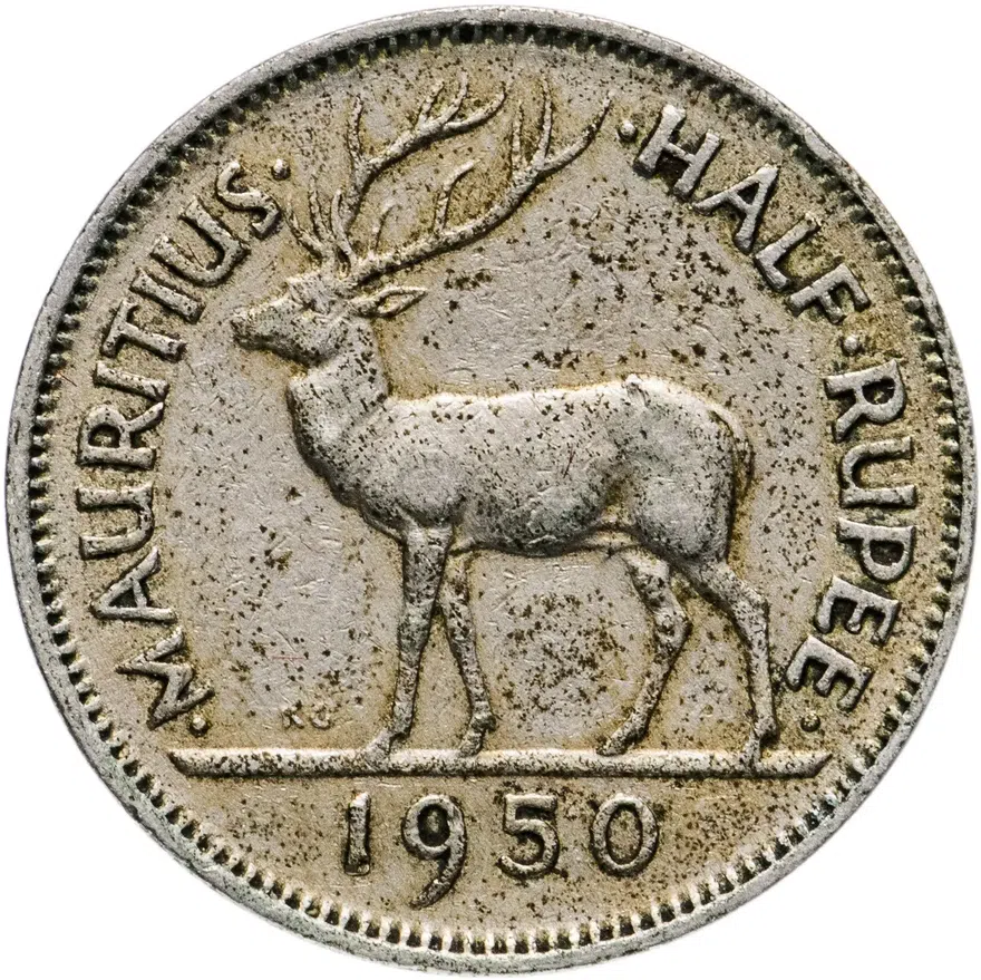 Маврикий 1/2 рупии (rupee) 1950