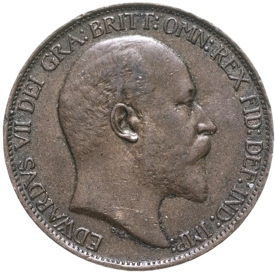 Великобритания 1/2 пенни (penny) 1902, аверс