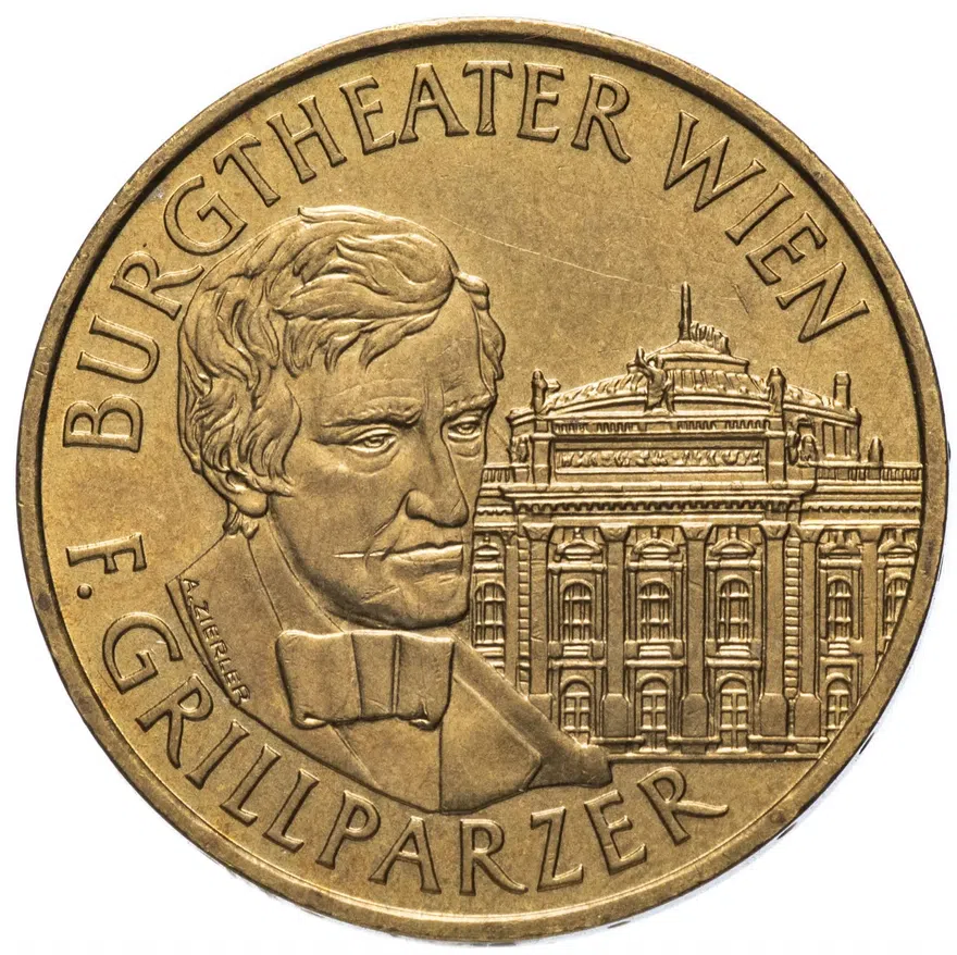 Австрия 20 шиллингов (shillings) 1991 "200 лет со дня рождения Франца Грильпарцера", реверс