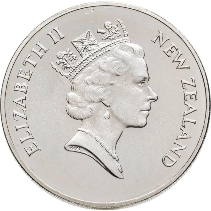 Новая Зеландия 5 долларов (dollars) 1997  Тико, аверс