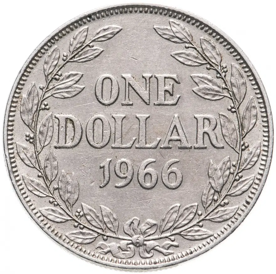 Либерия 1 доллар (dollar) 1966, реверс