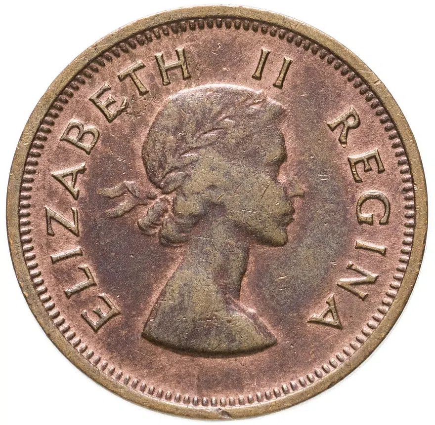 ЮАР 1/4 пенни (penny) 1954, реверс