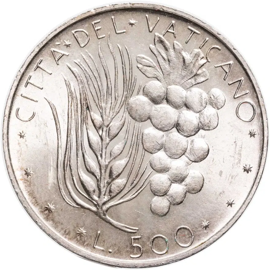Ватикан 500 лир (lire) 1972