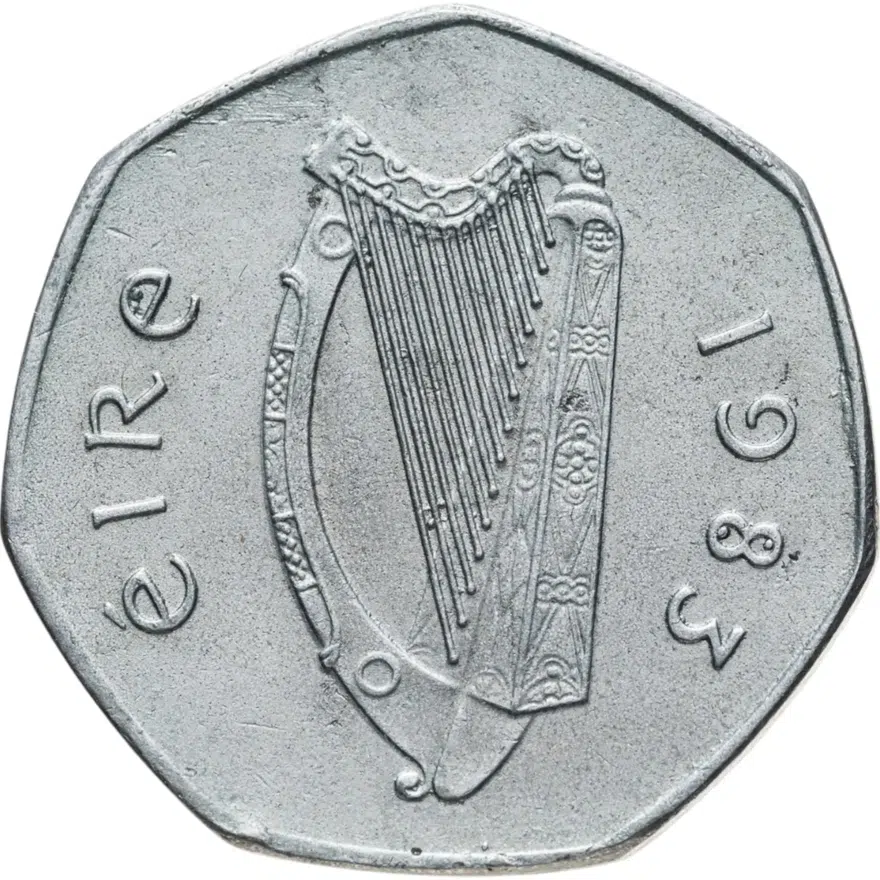 Ирландия 50 пенсов (pence) 1983, аверс