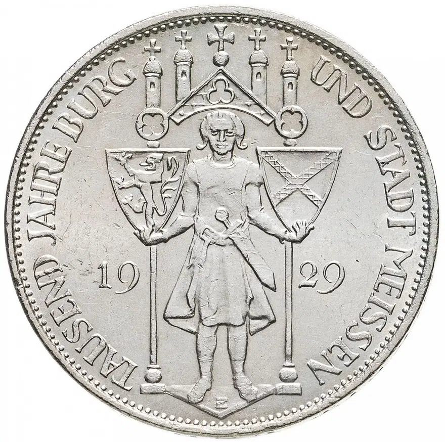 Германия 3 рейхсмарки (reichsmark) 1929 "1000 лет Мейсену"