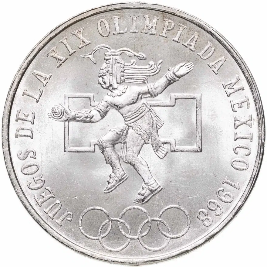 Мексика 25 песо (pesos) 1968  Летние Олимпийские игры 1968, Мехико