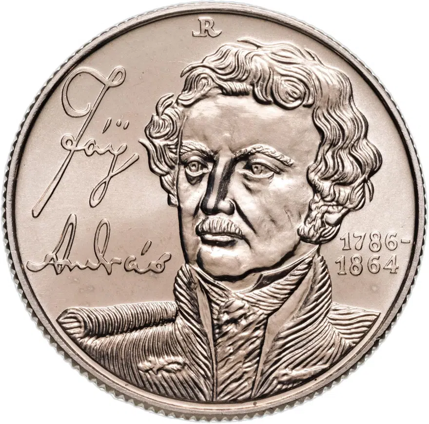 Венгрия 100 форинтов (forint) 1986  200 лет со дня рождения Андраша Файя, аверс