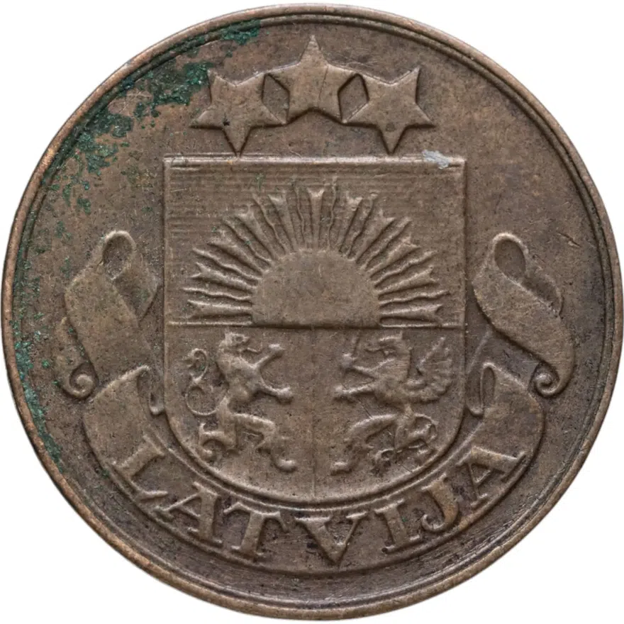 Латвия 2 сантима (santimi) 1932, реверс