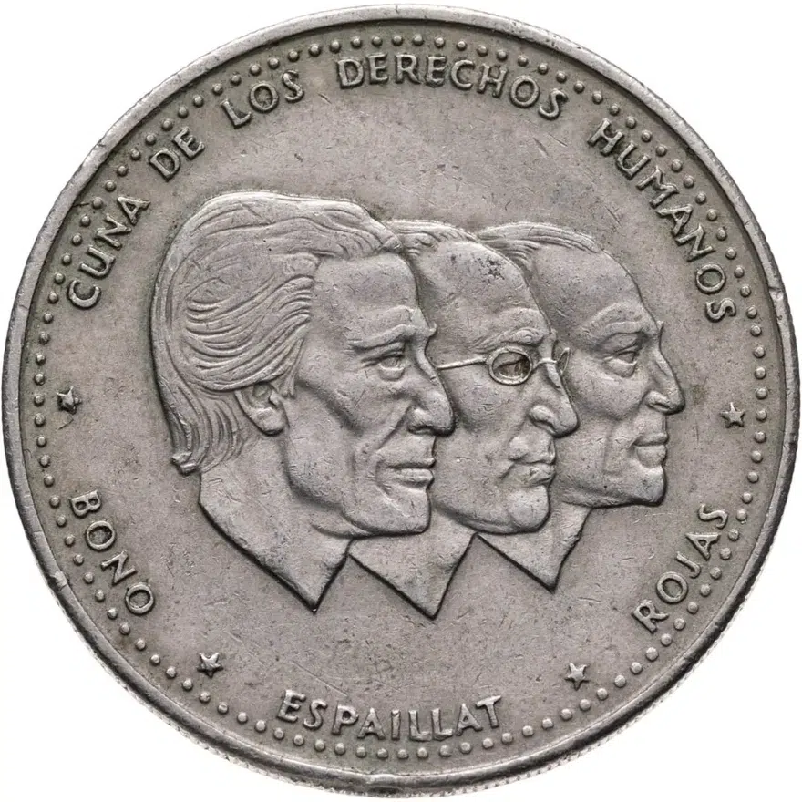 Доминикана 1/2 песо (peso) 1987, реверс