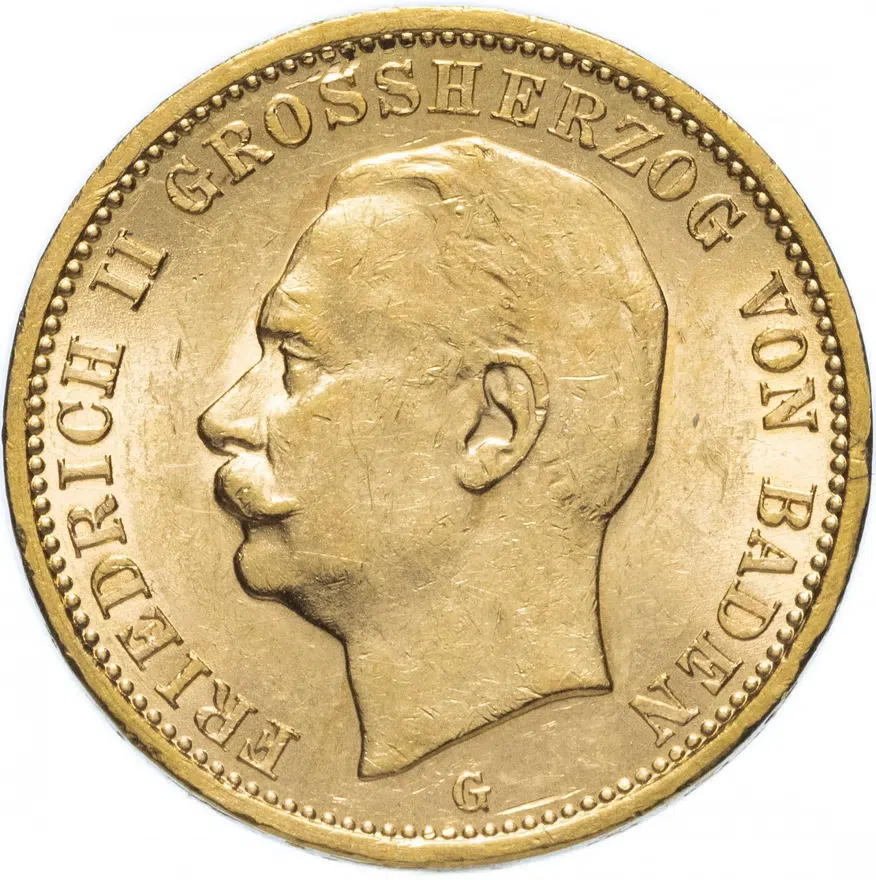Германская империя 20 марок (mark) 1912 "G", аверс
