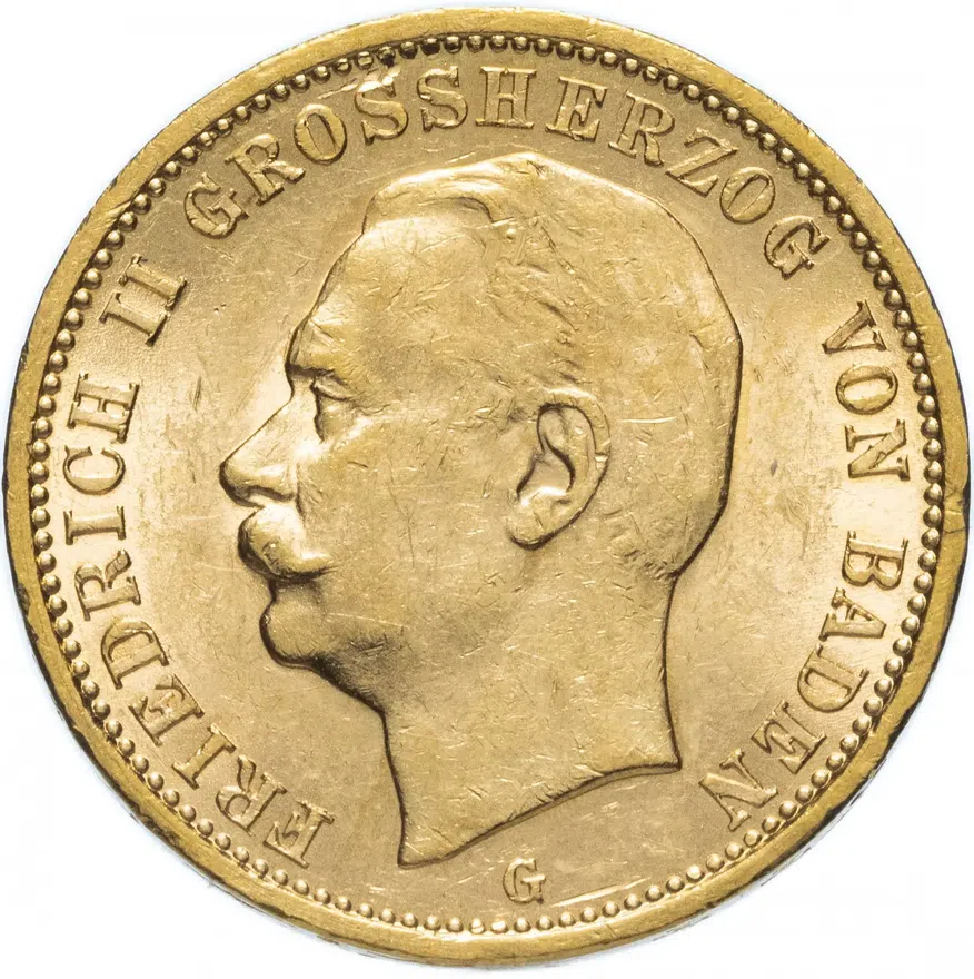 Германская империя 20 марок (mark) 1912 "G", реверс