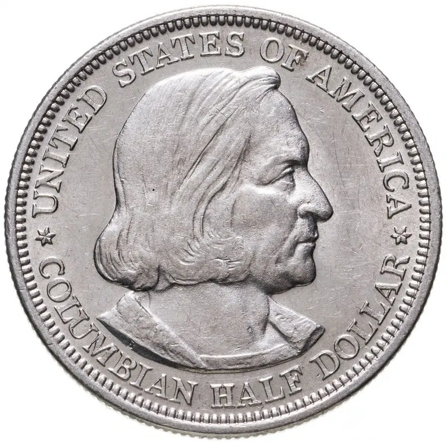 США 1/2 доллара (50 центов, half dollar) 1892 "Всемирная выставка 1893 года. Колумб"