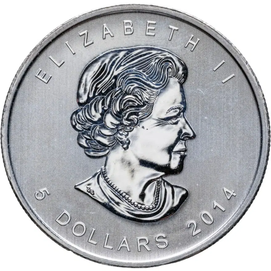 Канада 5 долларов (dollars) 2014 "Дикая фауна Канады: Сапсан", реверс