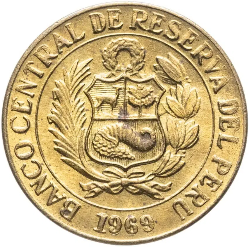 Перу 10 сентаво (centavos) 1969, реверс