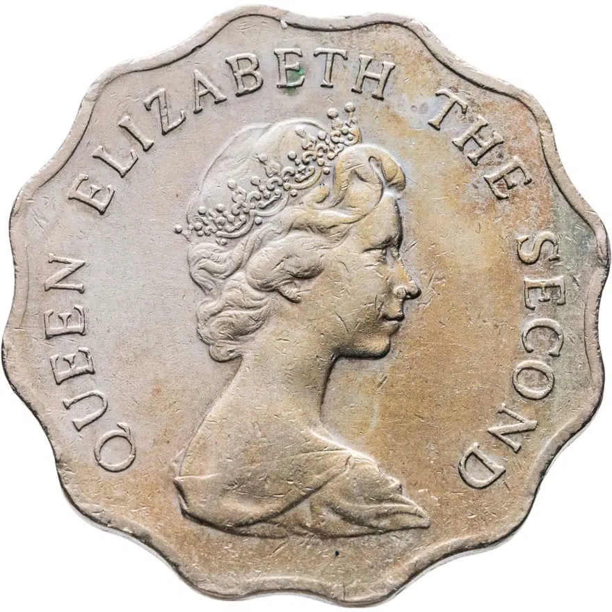 Гонконг 2 доллара (dollars) 1980, реверс