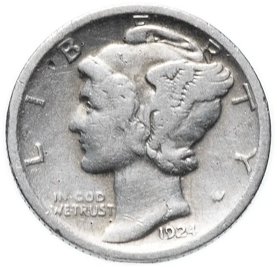 США 1 дайм (10 центов) 1924, реверс