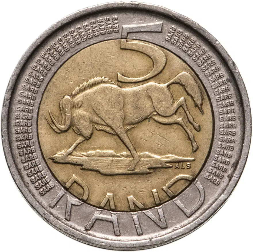 ЮАР 5 рандов (рэндов, rand) 2011, аверс
