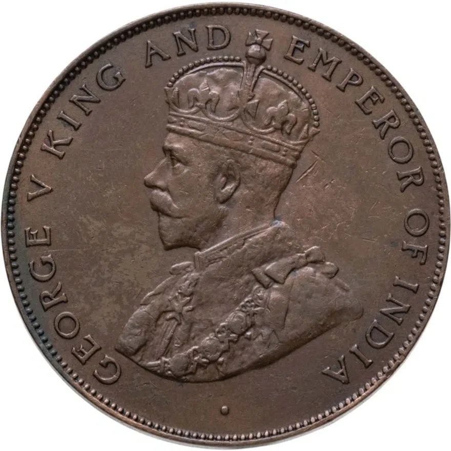 Маврикий 5 центов (cents) 1924, аверс