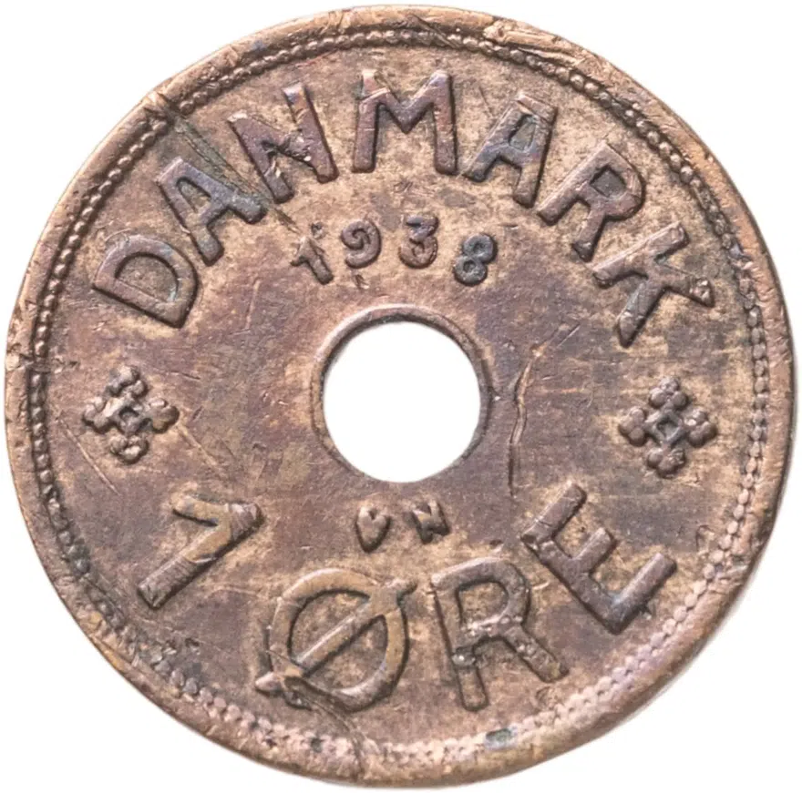 Дания 1 эре (ore) 1938
