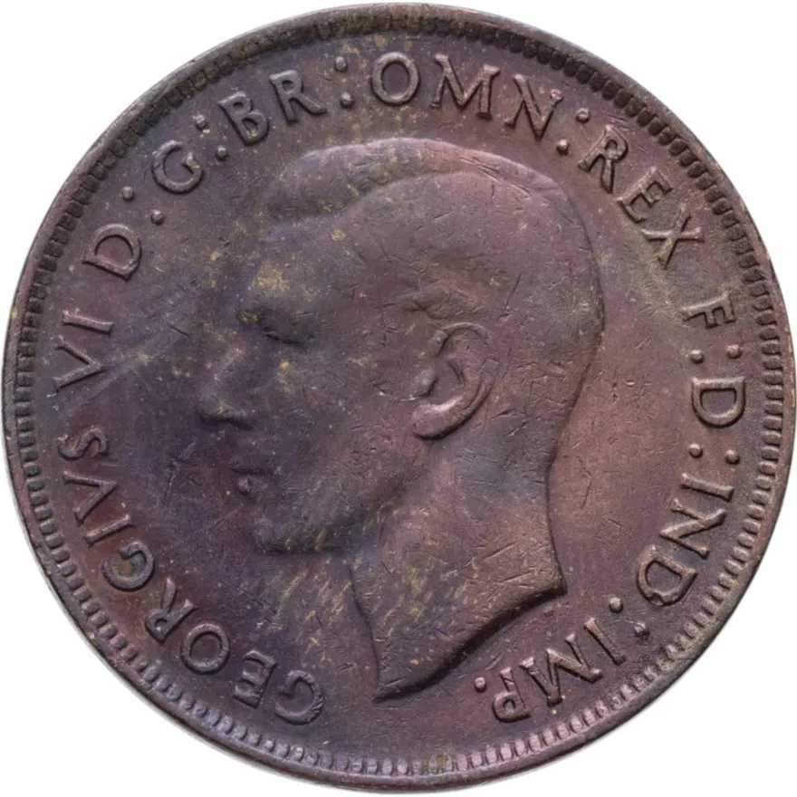 Австралия 1 пенни (penny) 1943, реверс