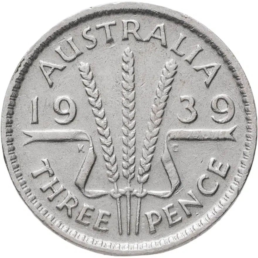 Австралия 3 пенса (pence) 1939, реверс