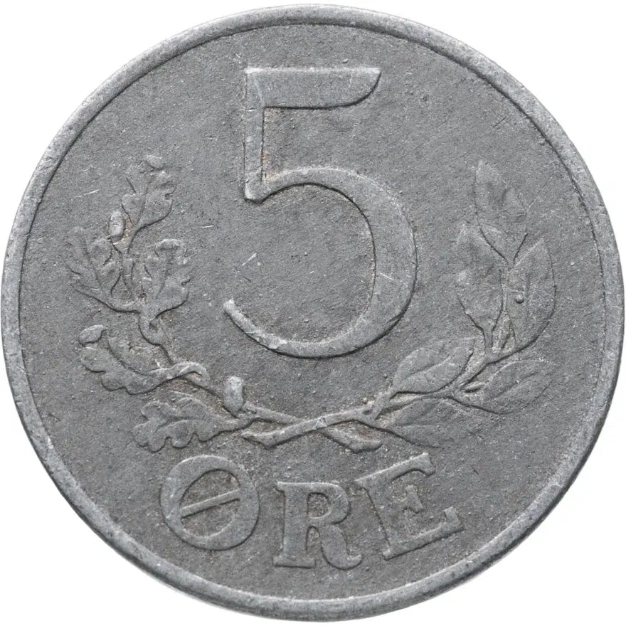 Дания 5 эре (ore) 1943