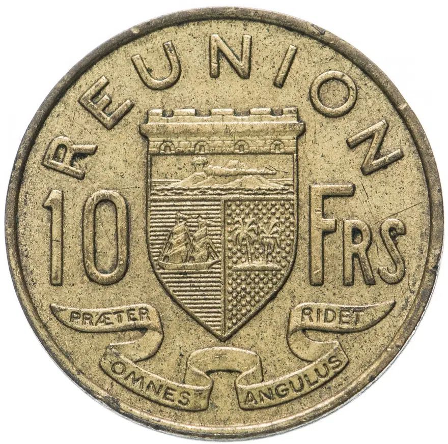 Реюньон (заморский регион Франции) 10 франков (francs) 1955