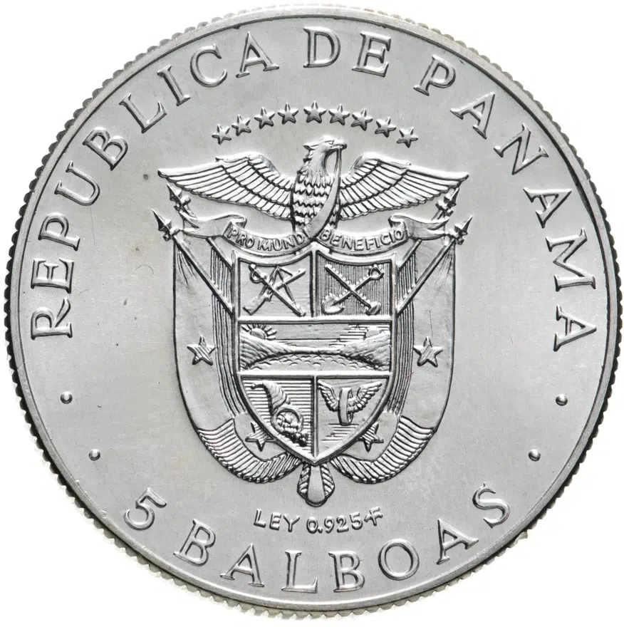 Панама 5 бальбоа (balboa) 1970  XI игры Центральной Америки и Карибского бассейна, реверс