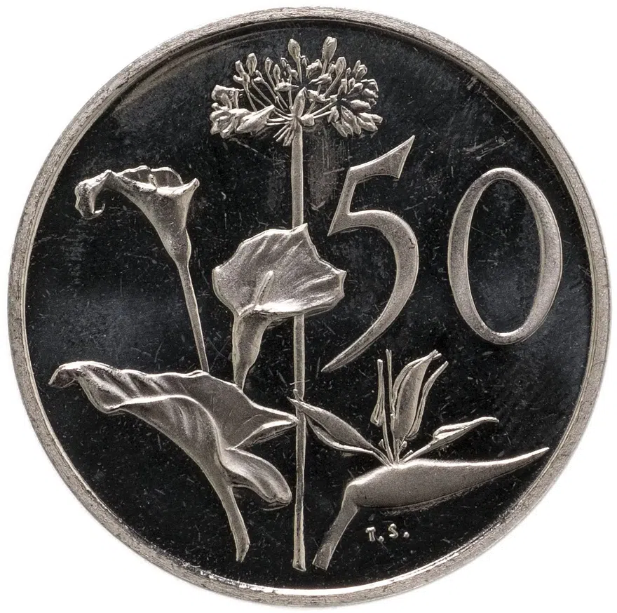 ЮАР 50 центов (cents) 1986, аверс