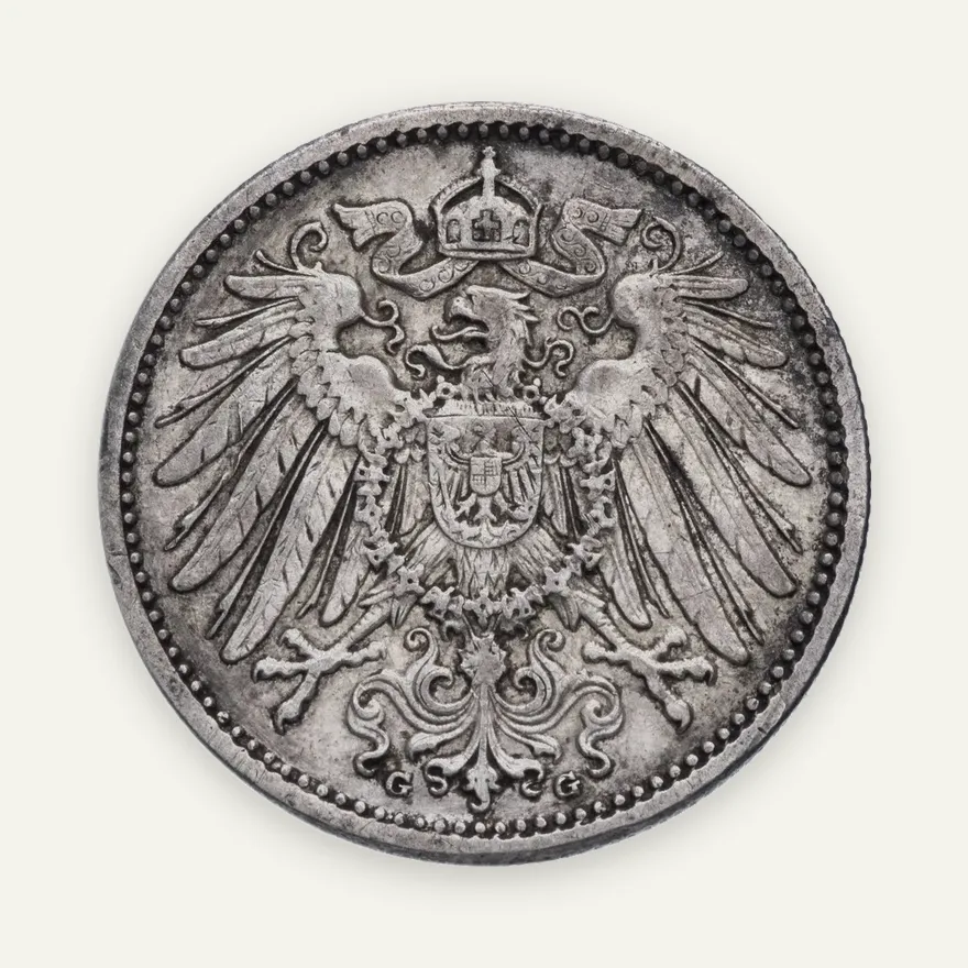 Германия (Германская империя) 1 марка 1906 "G", реверс