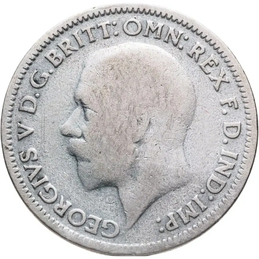 Великобритания 6 пенсов (pence) 1934, аверс