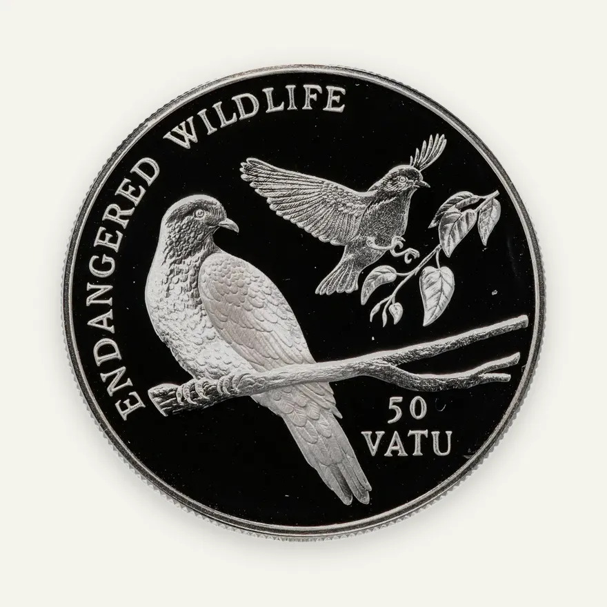 Вануату 50 вату (vatu) 1992 "Вымирающие виды птиц", реверс