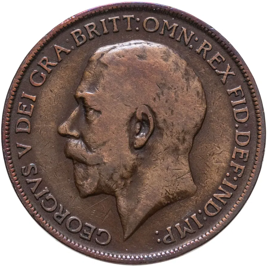 Великобритания 1 пенни (penny) 1912, реверс