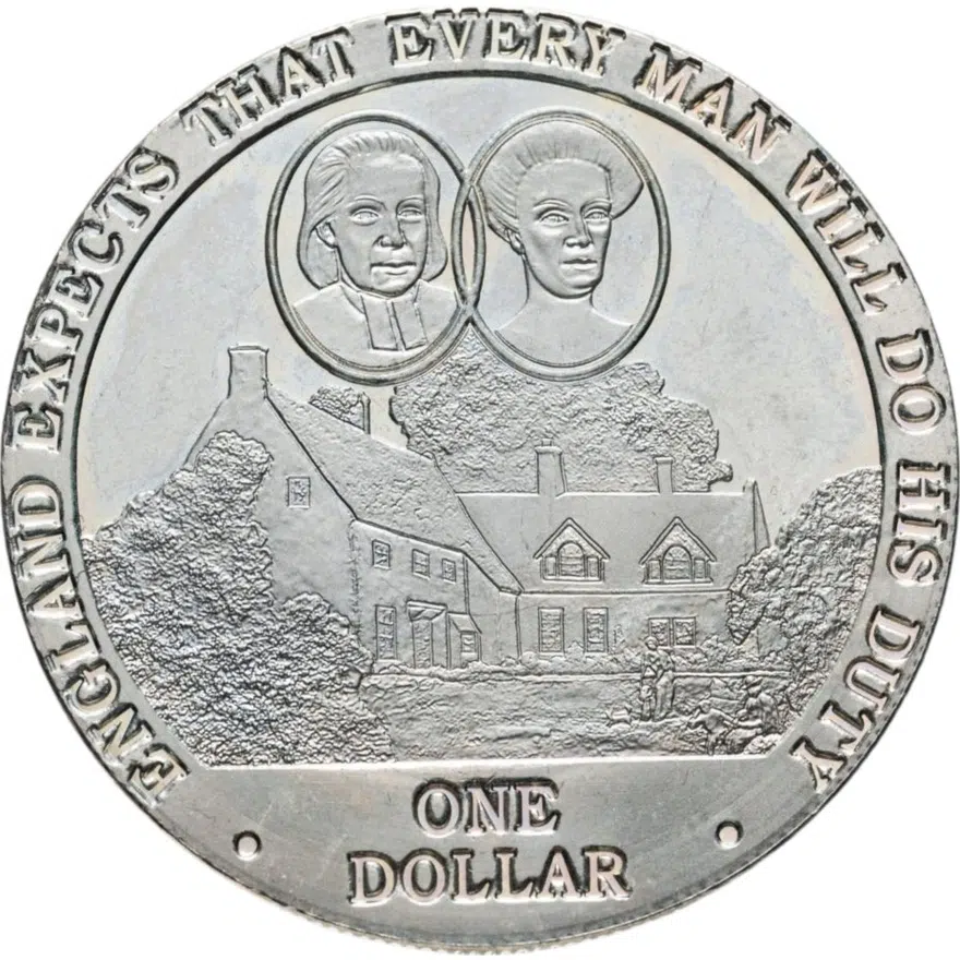 Острова Кука 1 доллар (dollar) 2007 Англия ждёт, что каждый выполнит свой долг - Дом Нельсона