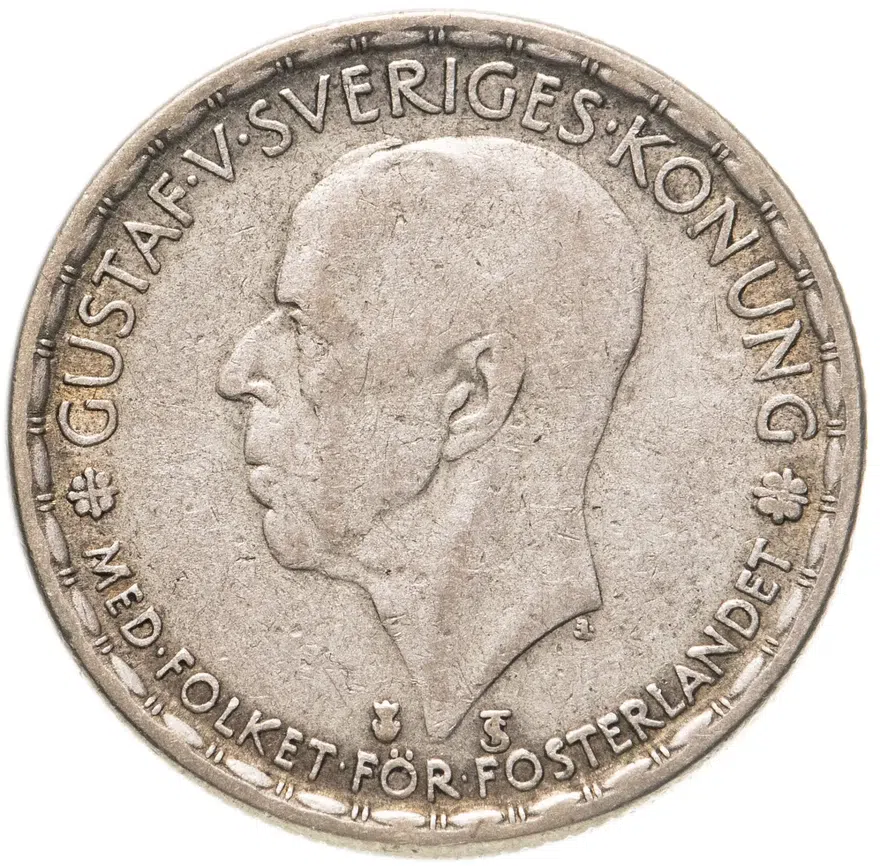 Швеция 1 крона (crown) 1948, аверс