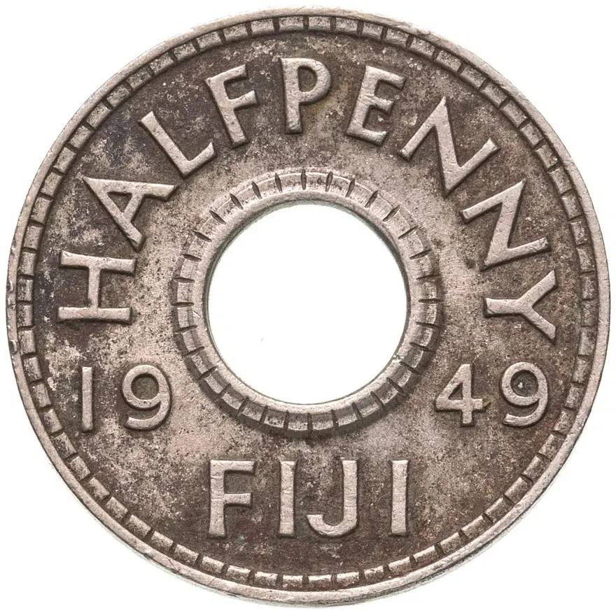 Фиджи 1/2 пенни (penny) 1949, аверс