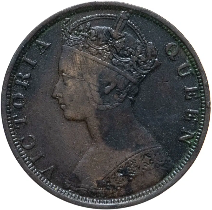 Гонконг 1 цент (cent) 1900, аверс