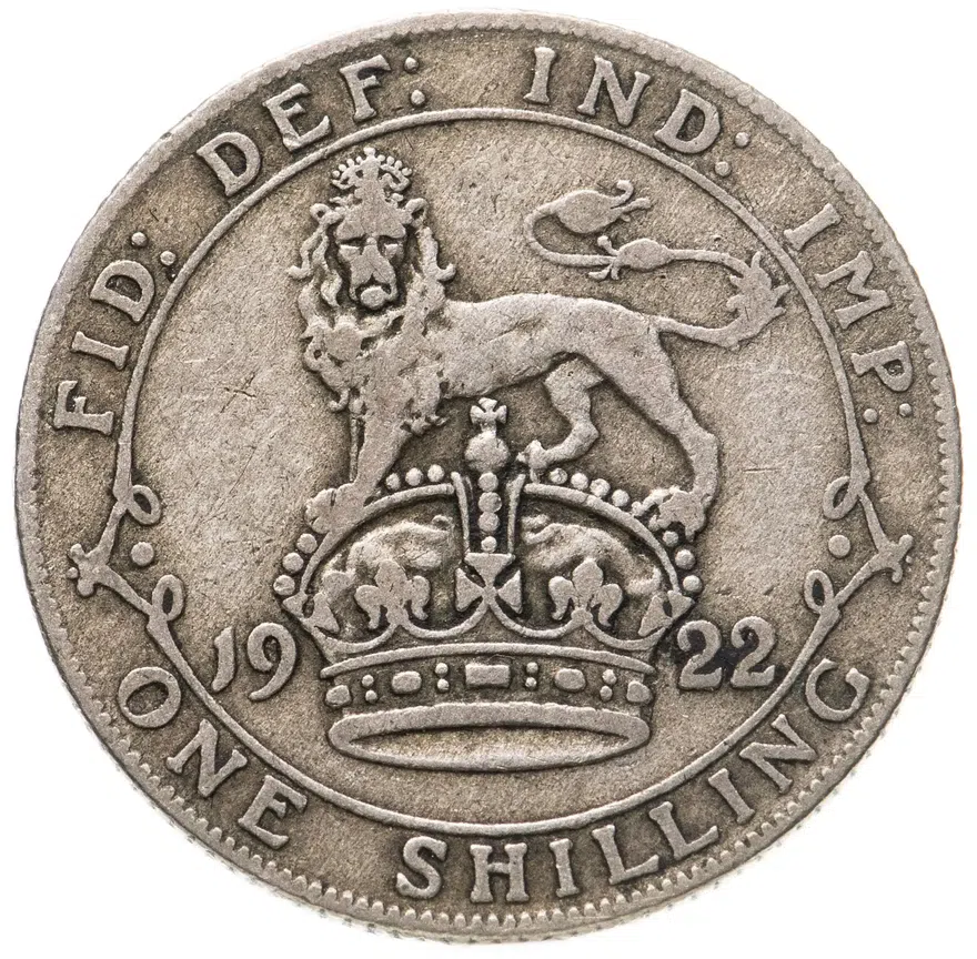 Великобритания 1 шиллинг (shilling) 1922, реверс