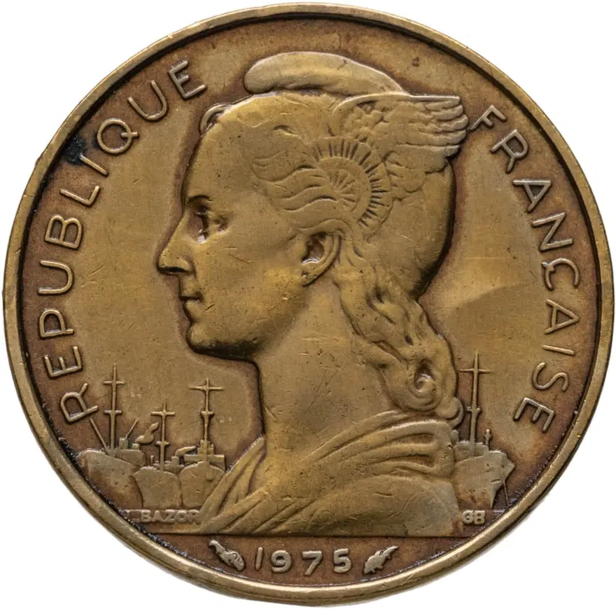 Французские территории Афар и Исса 20 франков (francs) 1975