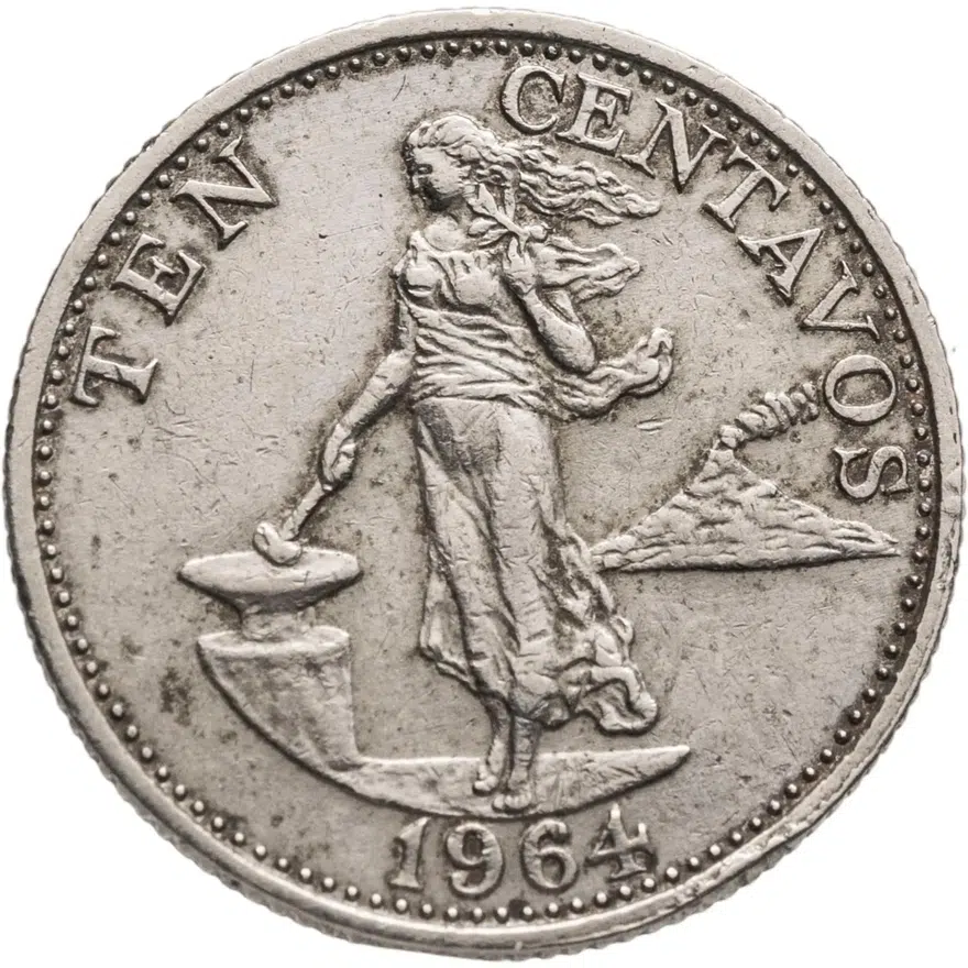 Филиппины 10 сентаво (centavos) 1964