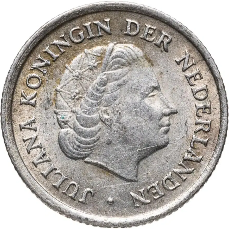 Нидерландские Антильские острова 1/10 гульдена (gulden) 1970, реверс