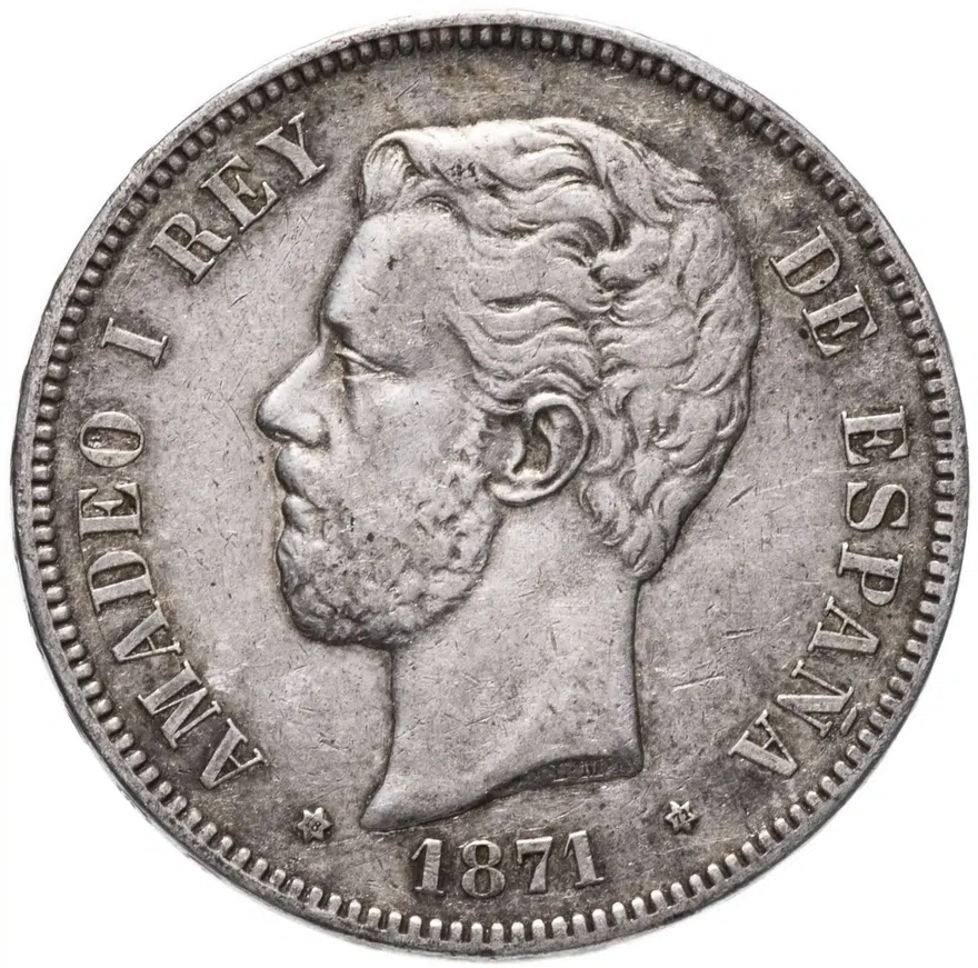 Испания 5 песет (pesetas) 1871