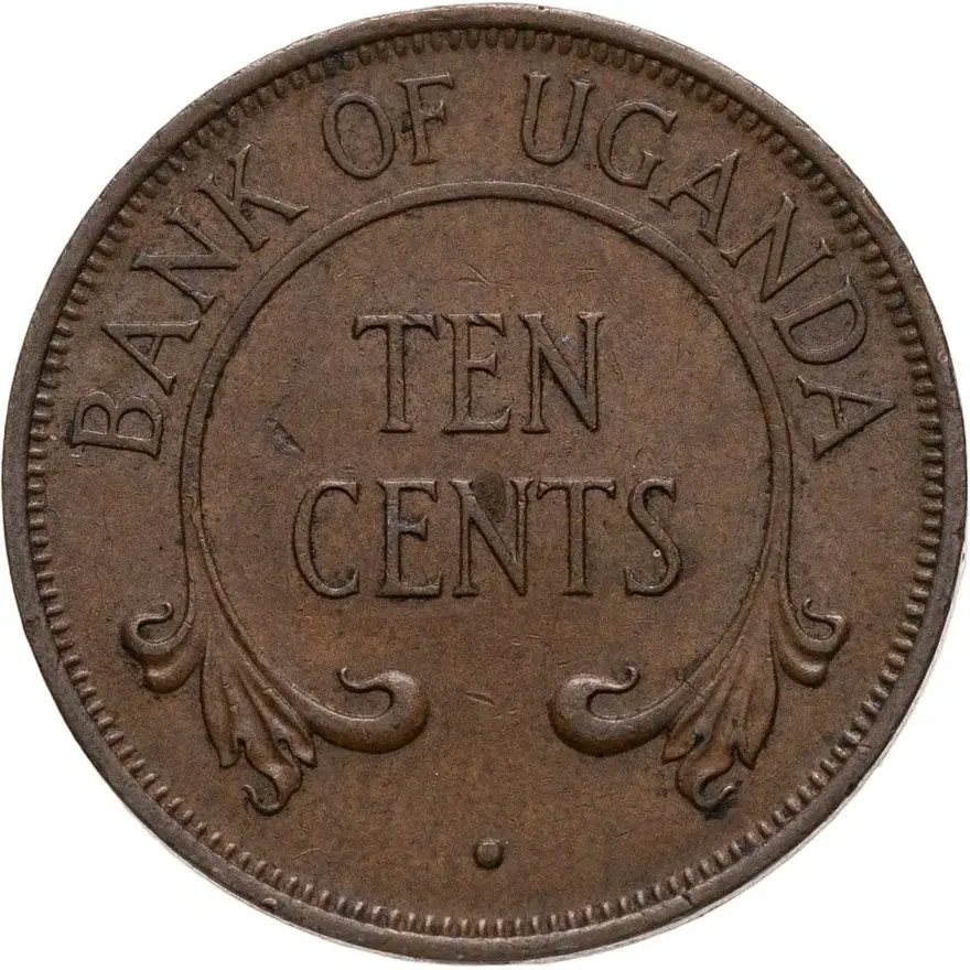 Уганда 10 центов (cents) 1974, реверс