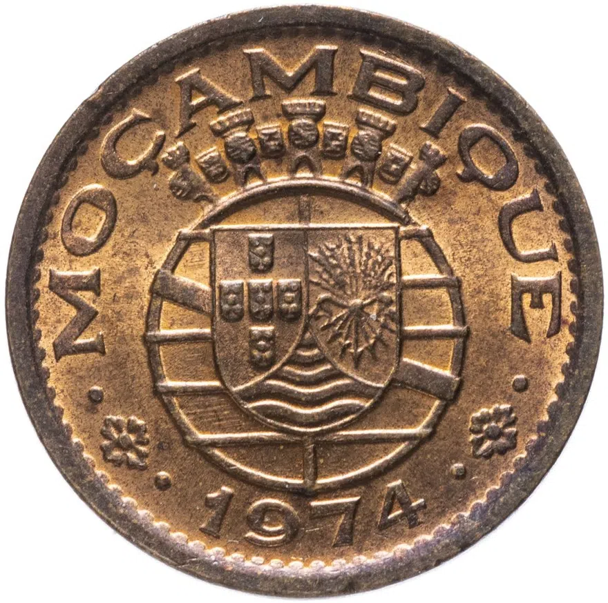 Португальский Мозамбик 20 сентаво 1973-1974, реверс