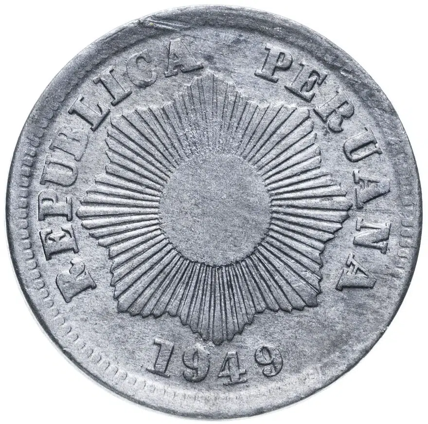 Перу 1 сентаво (centavo) 1949, реверс