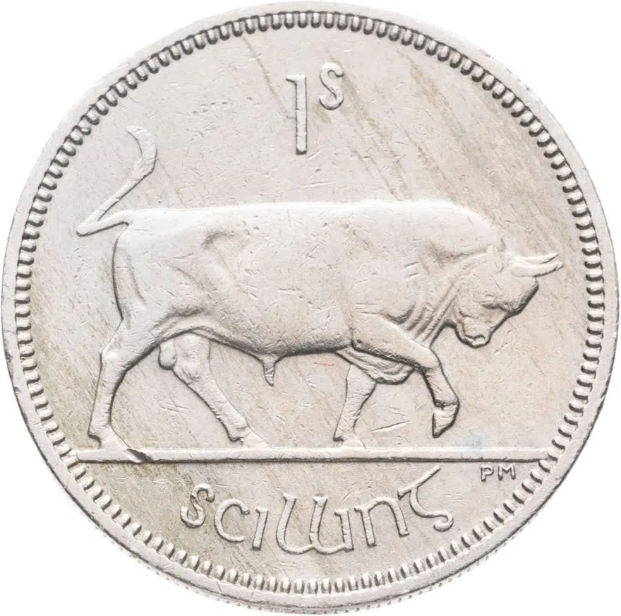 Ирландия 1 шиллинг (shilling) 1962, реверс