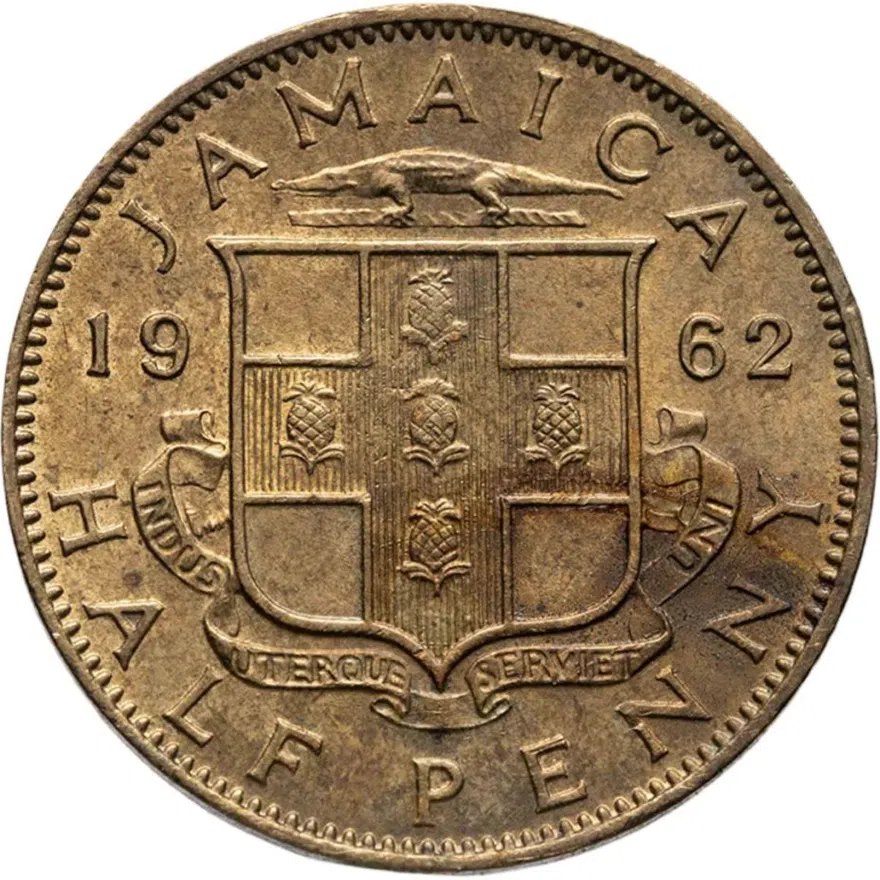 Ямайка 1/2 пенни (half penny) 1962